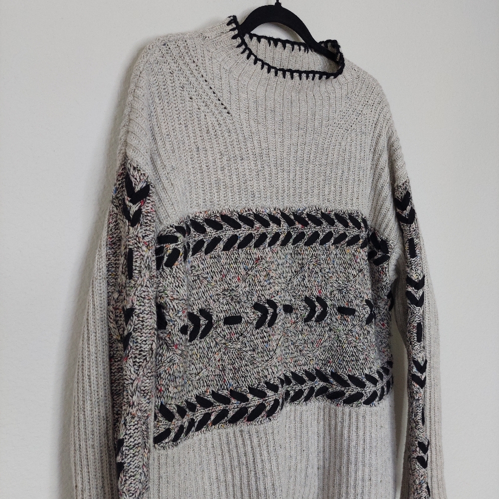 Rails Raini Heather Cable Knit Sweater Size Large - Picture 4 of 11